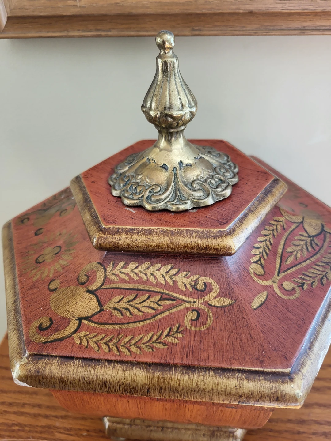 Decorative Hexagonal Trinket Box with Ornate Lid - photo 5