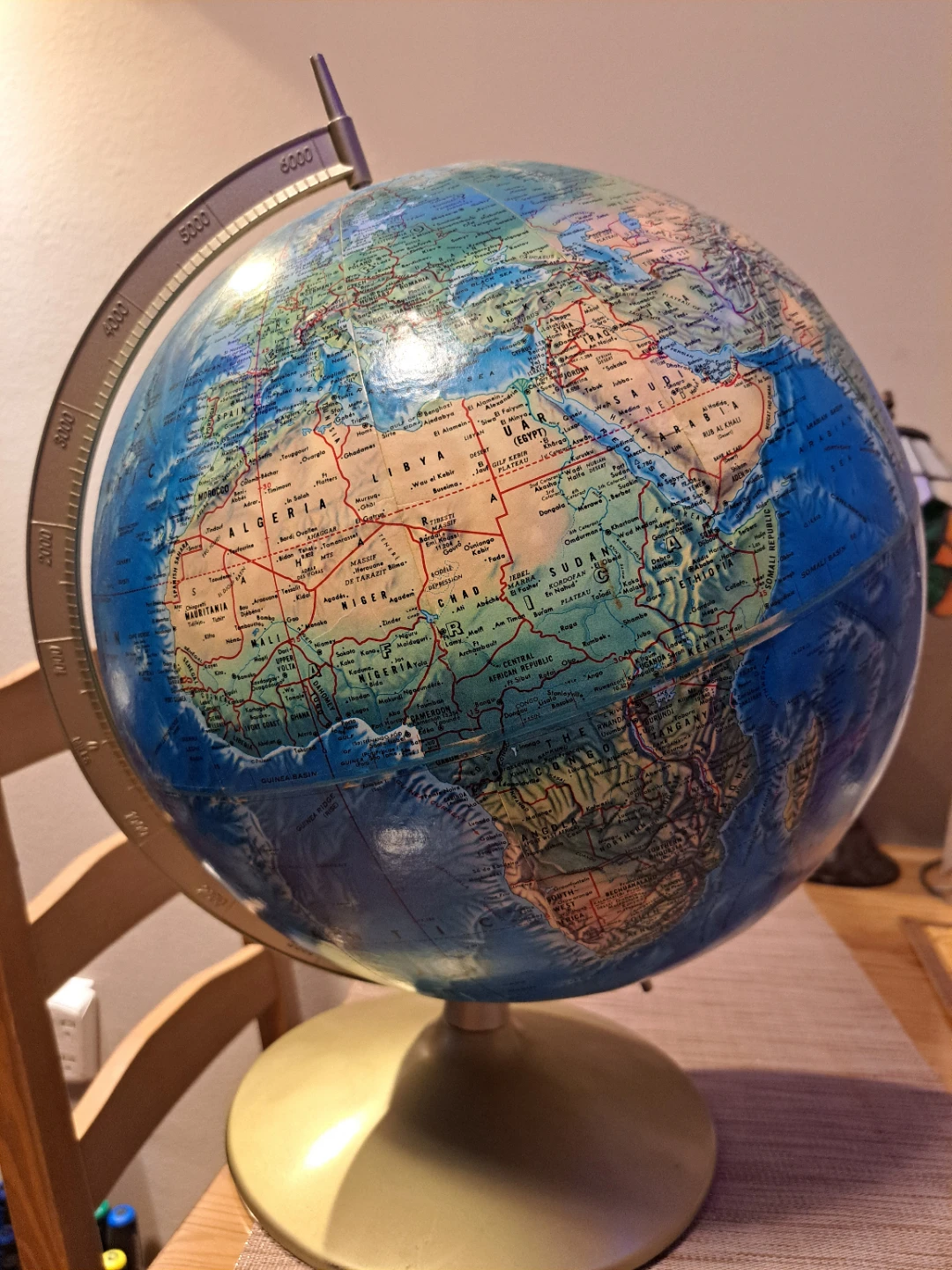 Vintage Educational Globe