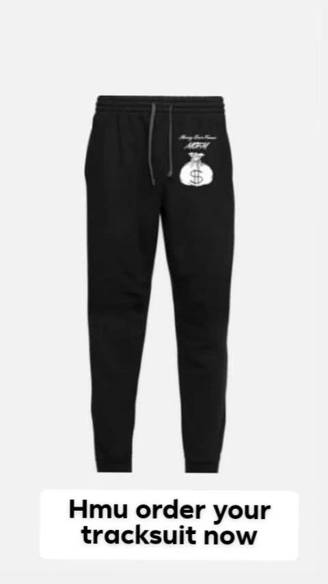 Money Over Fame Black Track Pants