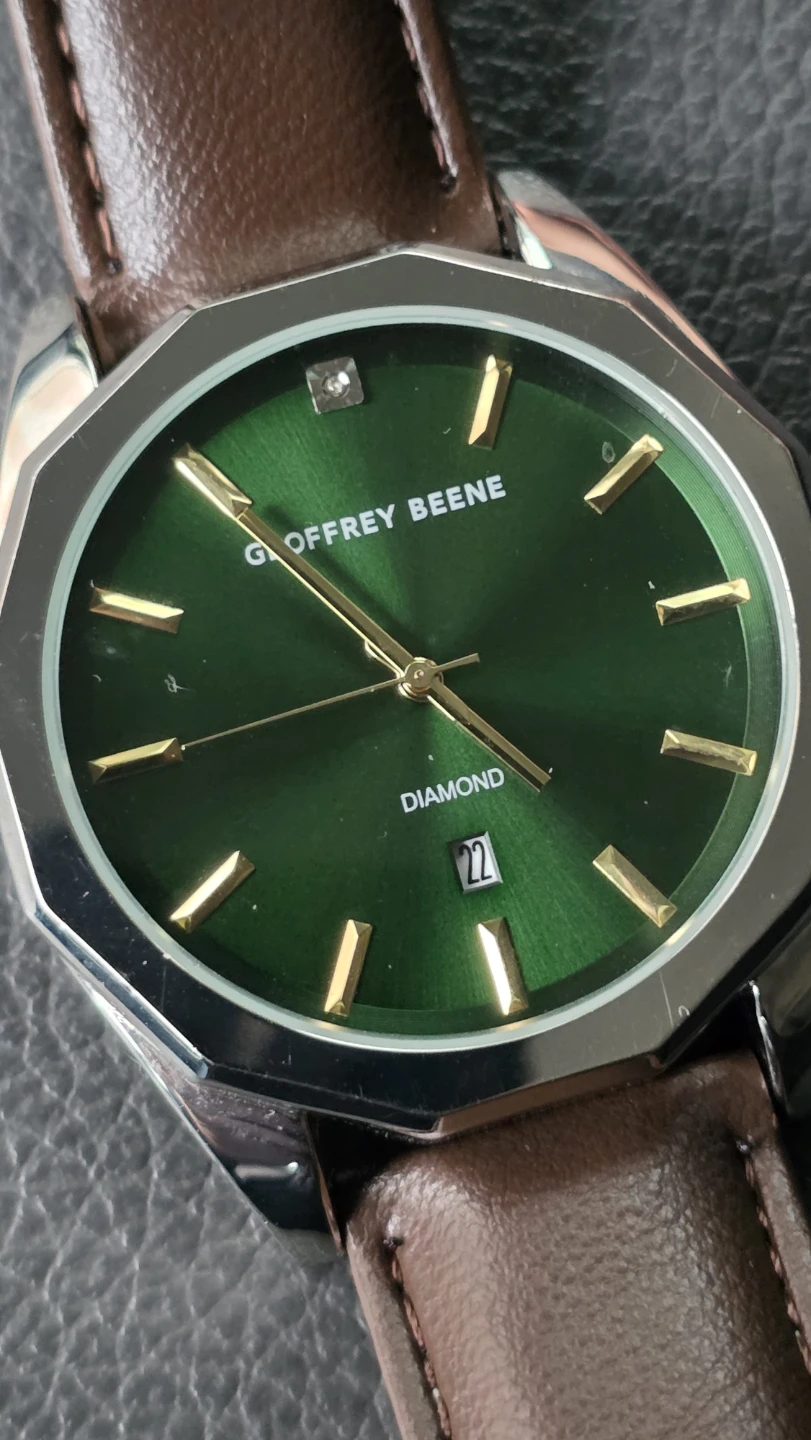 Geoffrey Beene Green Dial Diamond Watch