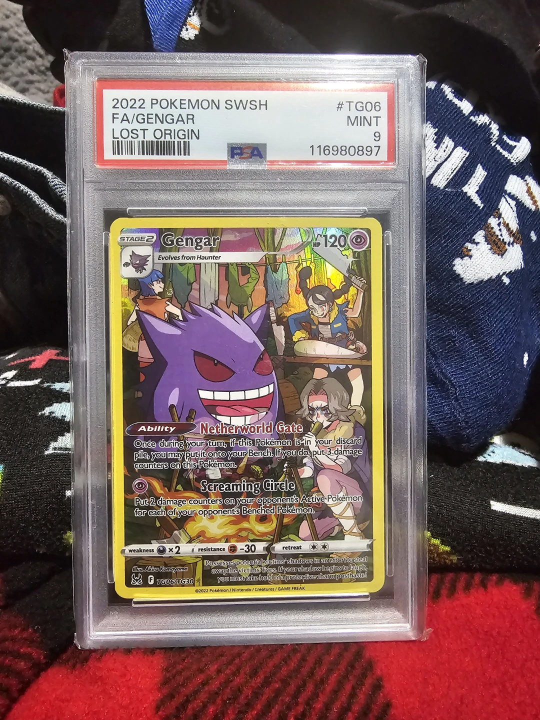 PSA 9 Gengar TG06 Lost Origin Full Art – 2022 Pokémon