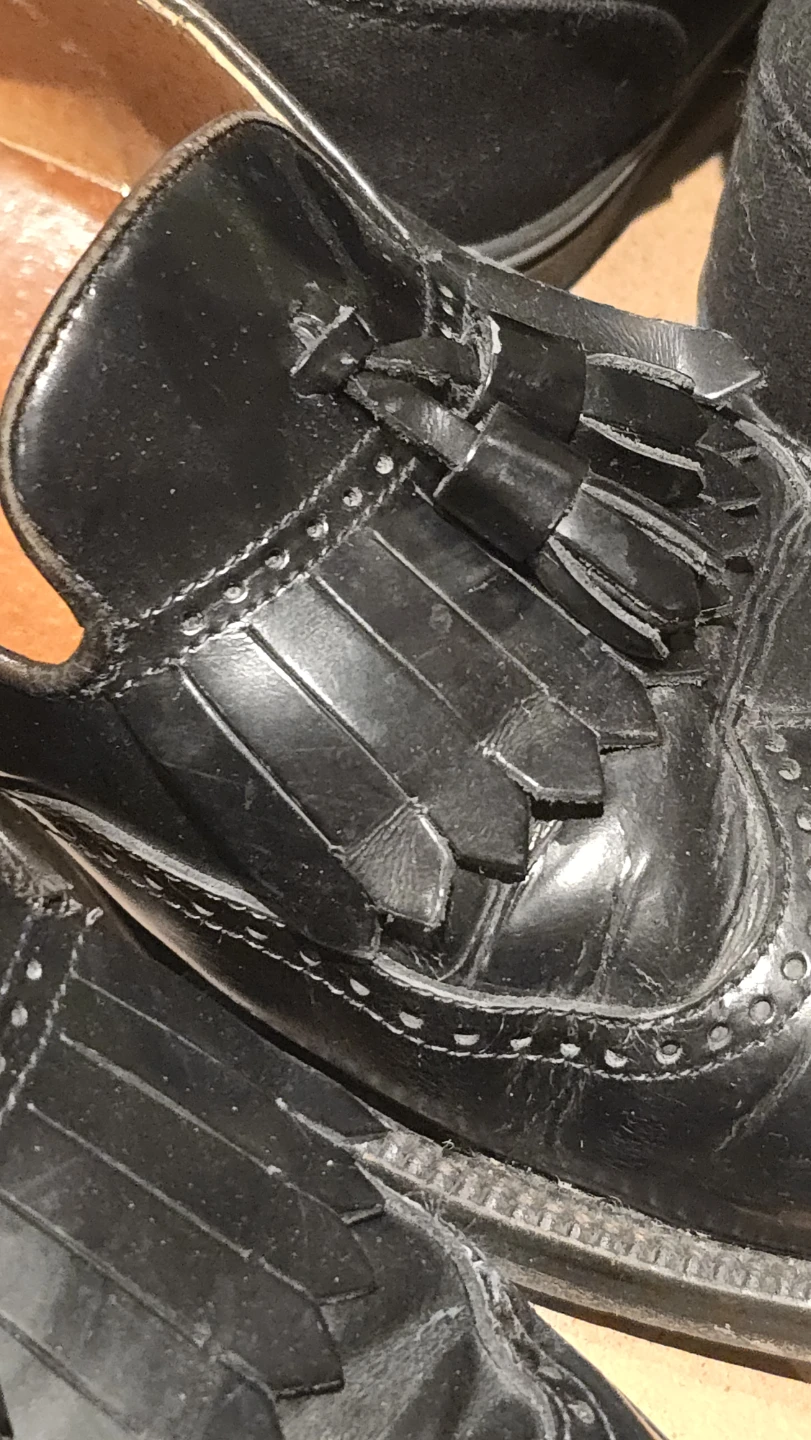 vintage Aldenrone Black Leather Tassel Loafer - photo 3
