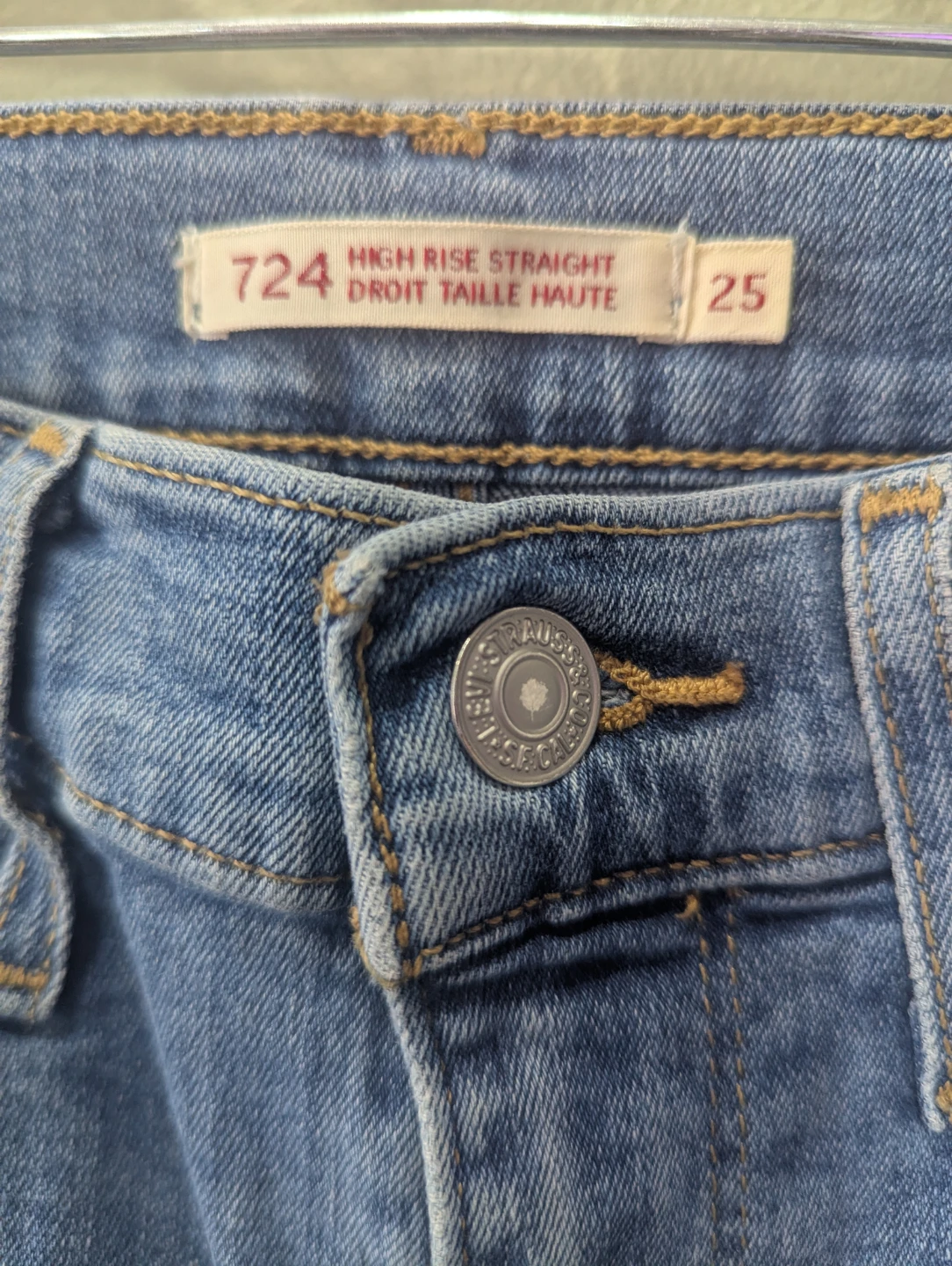Levi's 724 High Rise Straight Jeans Size 25 - photo 4