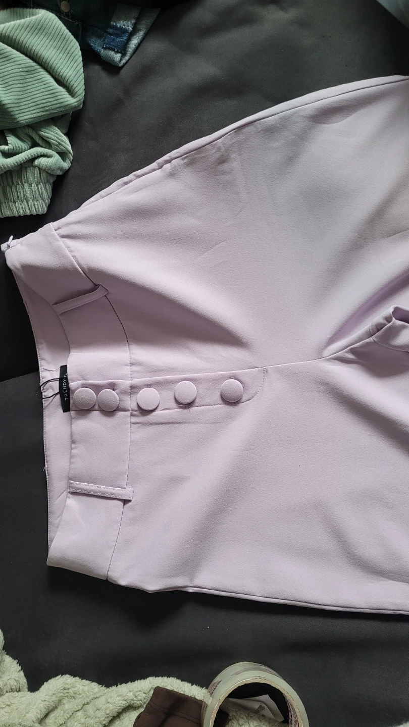 Trendyol Lilac Button Front Trousers