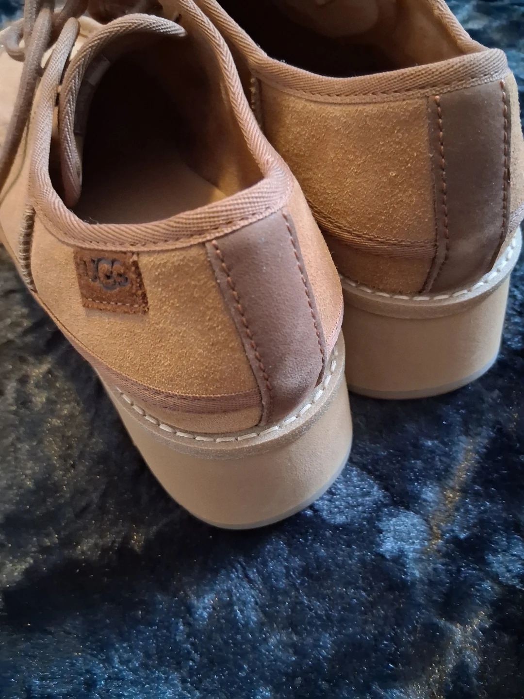 UGG Suede Slip-on Platform Shoes - Tan - photo 5