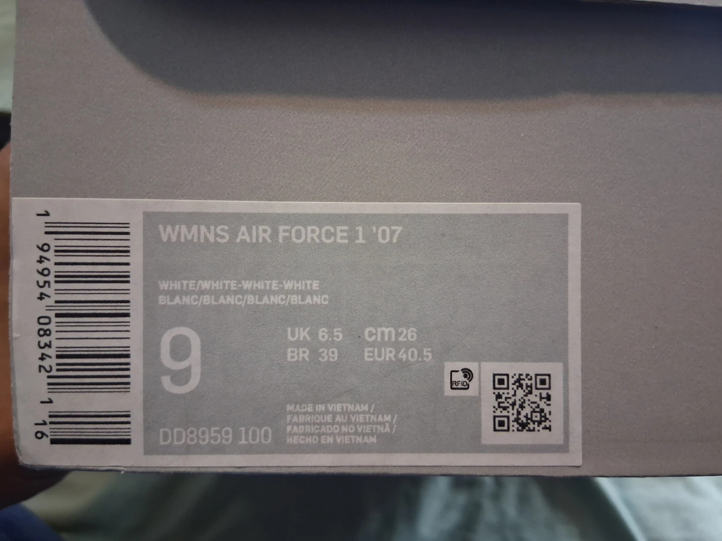 Nike Air Force 1 '07 Women's Shoes White UK 6.5