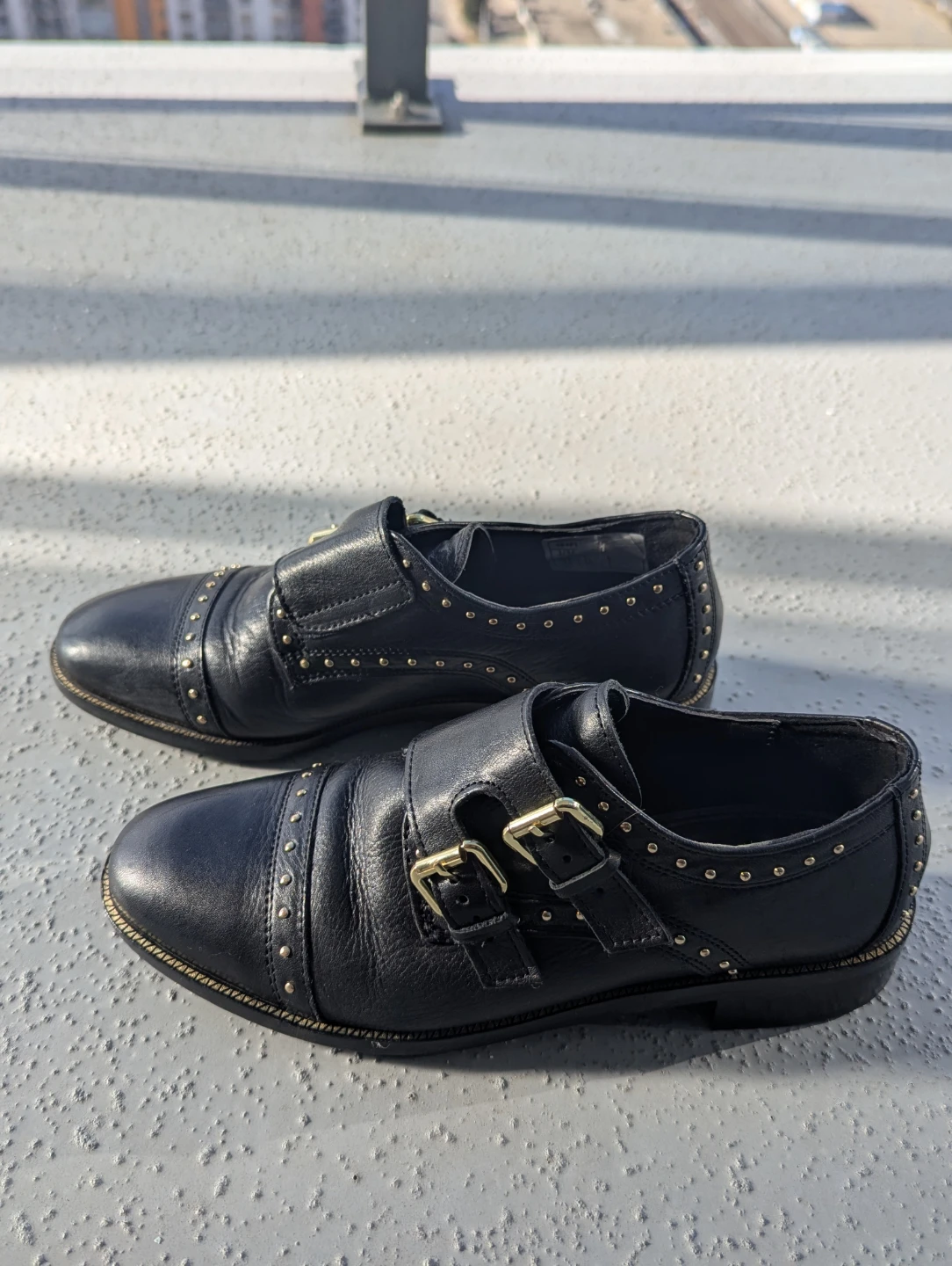 Dune London Black Studded Double Buckle Loafers - photo 3