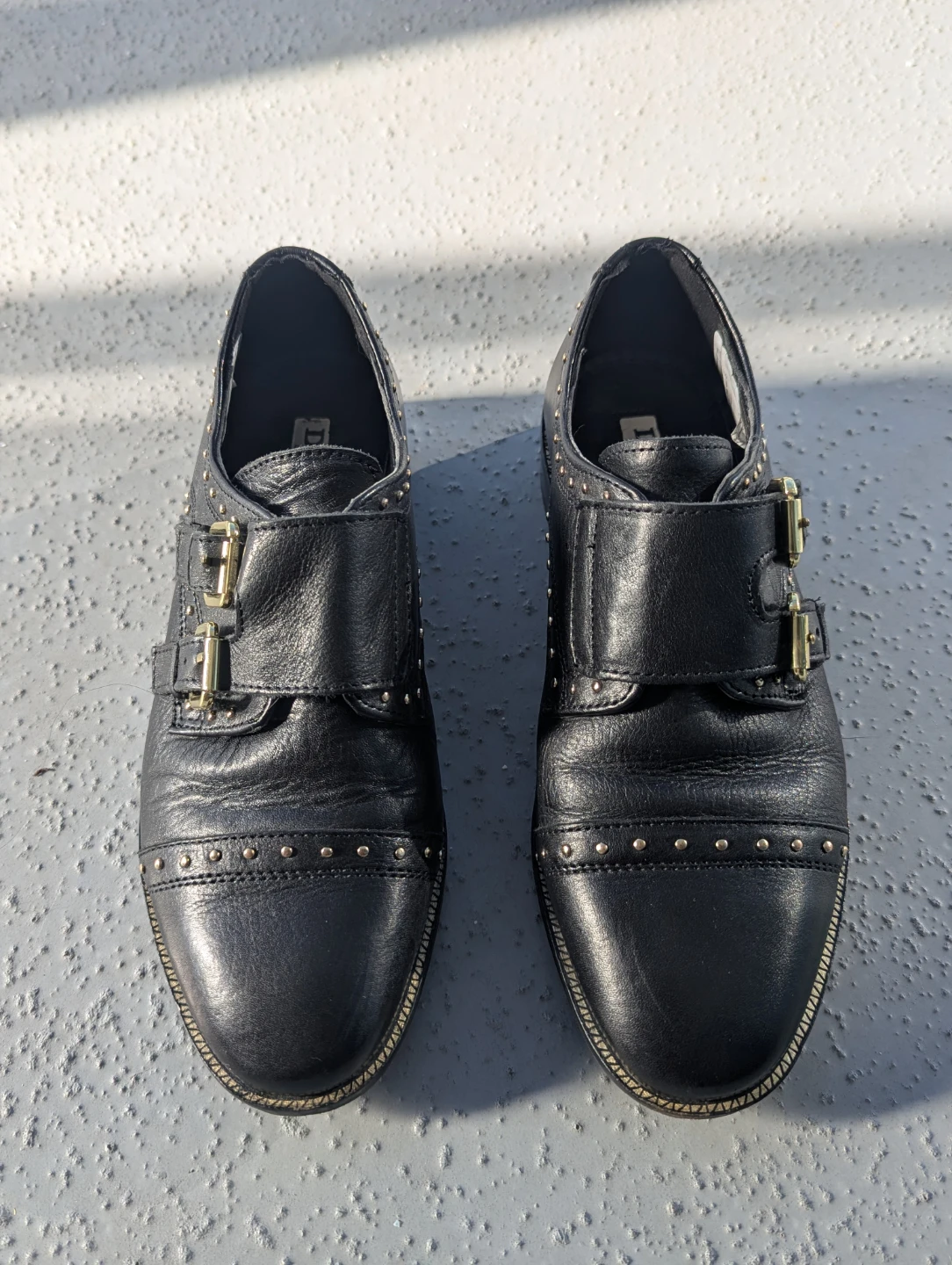 Dune London Black Studded Double Buckle Loafers - photo 5