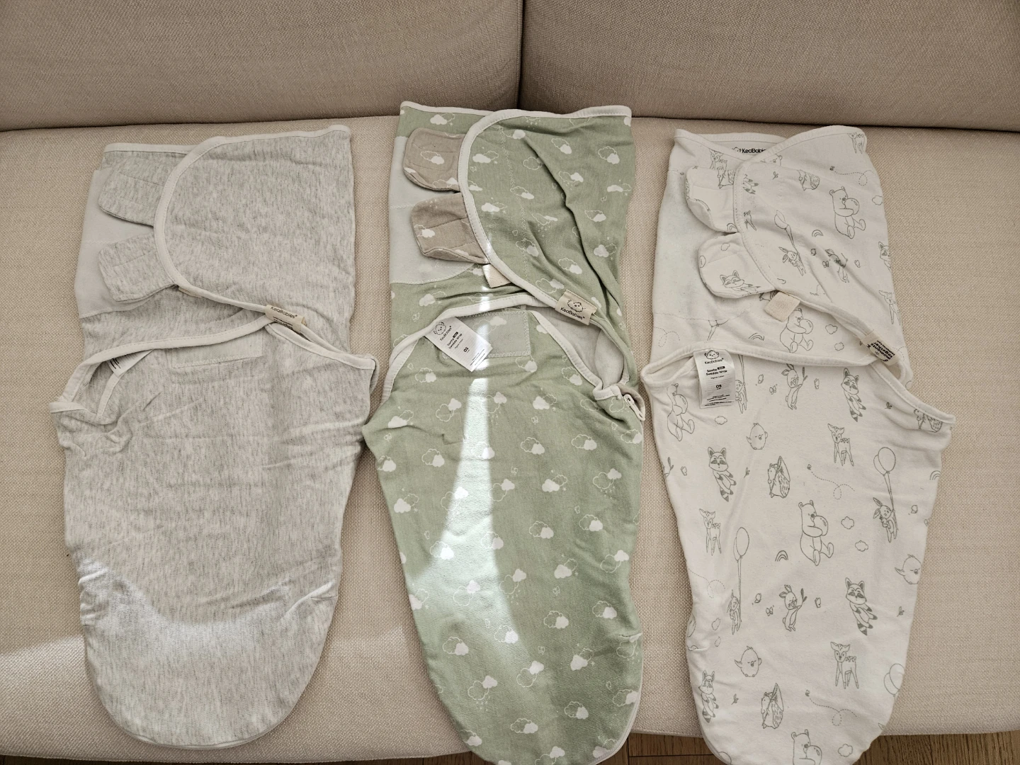 3-Pack organic baby swaddle, sleep sacks