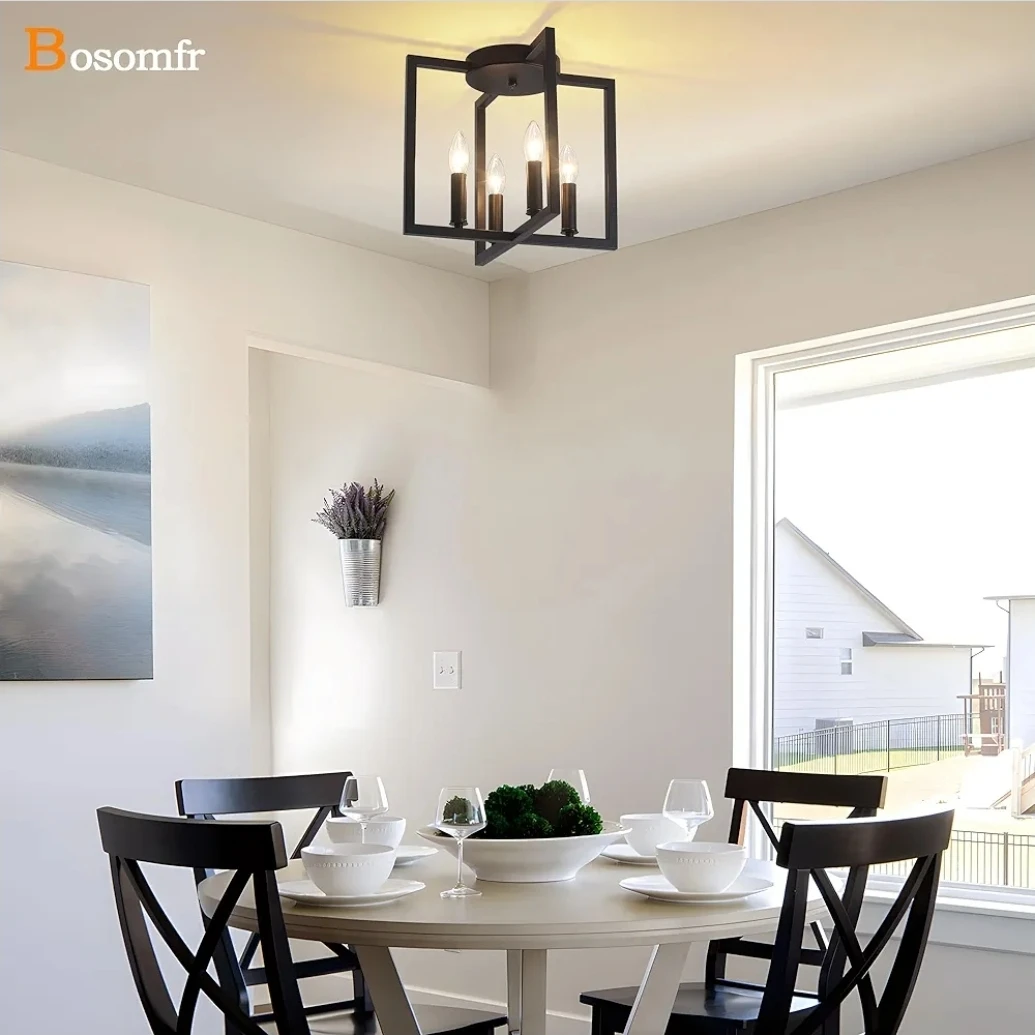 4-Light Semi Flush Mount Ceiling Light Fixture - photo 2
