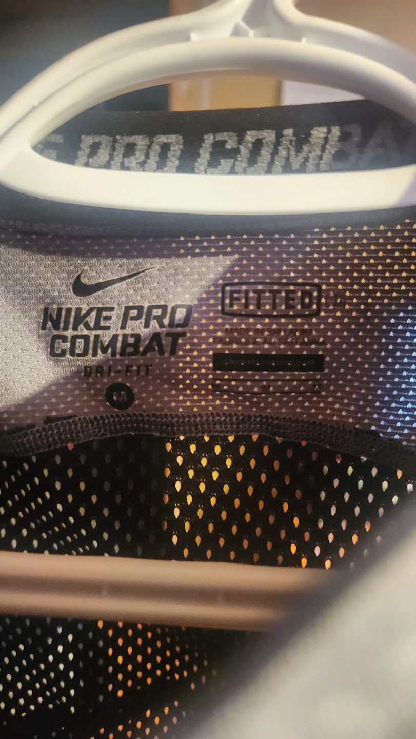 Nike pro combat long sleeve grey and black - photo 2