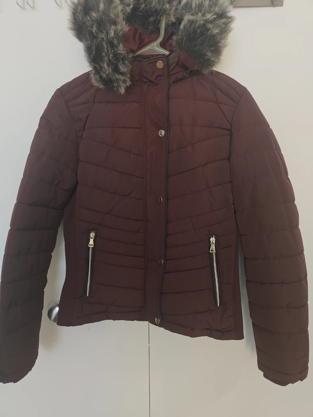 Plum winter puffer jacket