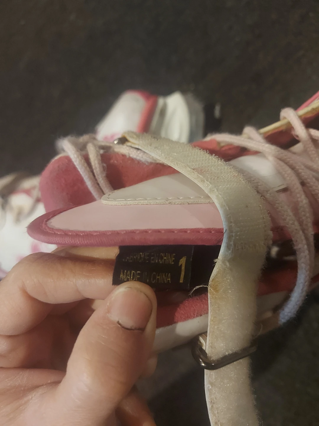 White and Pink Figure Ice Skates Size 1 - photo 3