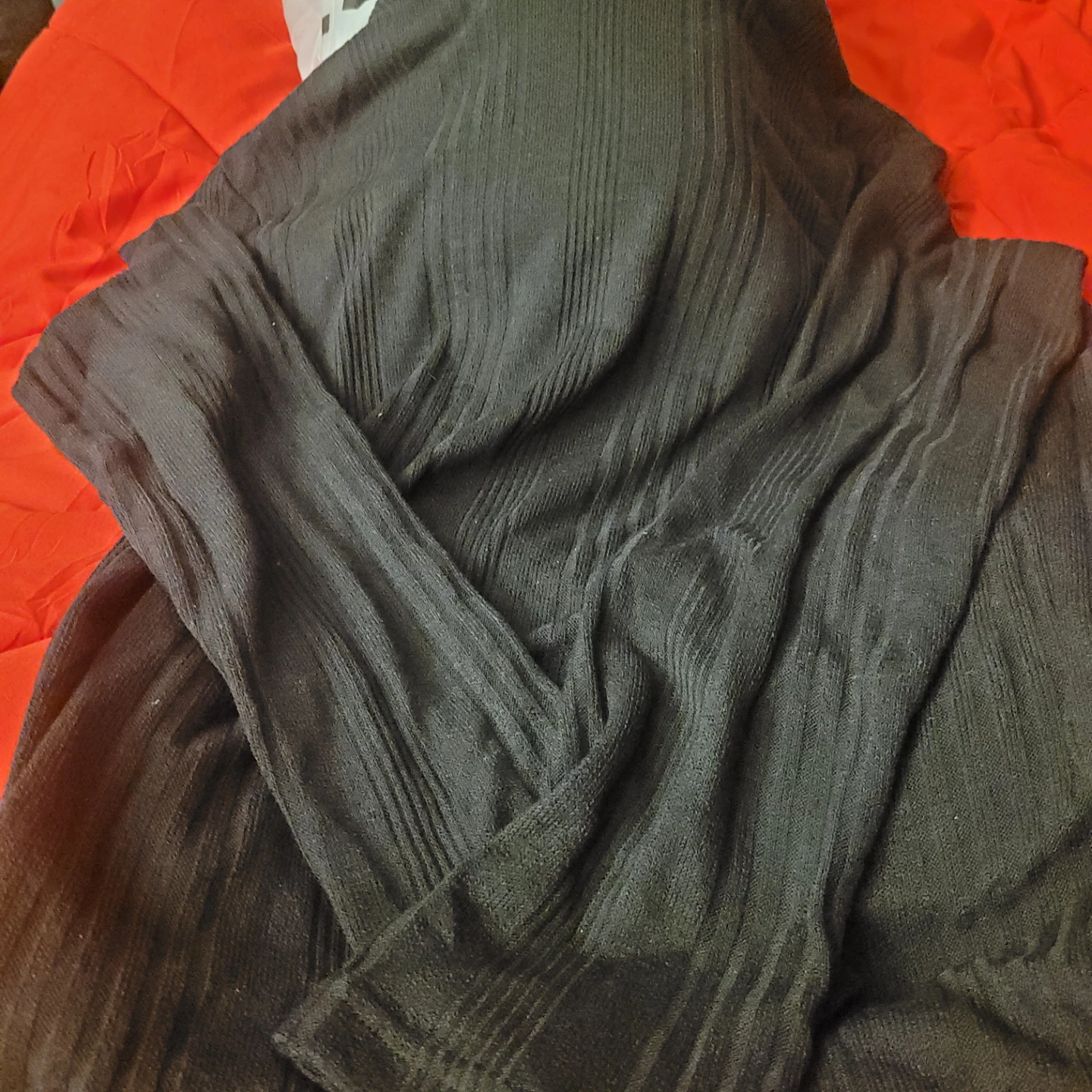 Black Ribbed Turtleneck Sweater - photo 4