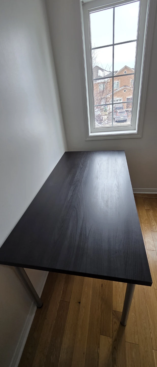 Dark Wood Desk with Cabinet - photo 4