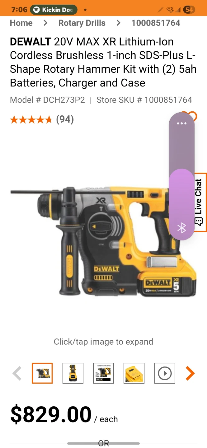 DEWALT 20V MAX XR Rotary Hammer Kit - photo 2