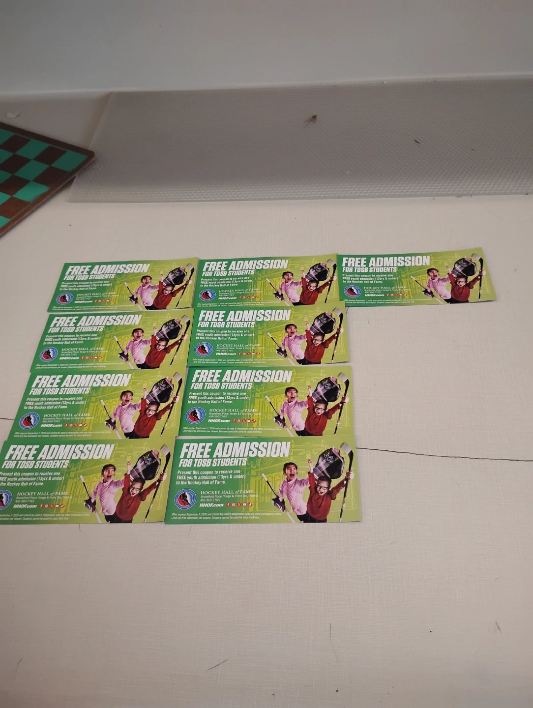 10 ADMISSION TICKETS FOR HOCKEY HALL OF FAME!!!  $2 EACH
