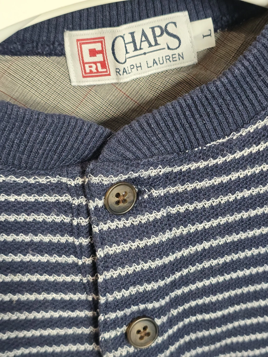 Vintage Chaps Ralph Lauren Striped Knit Vest mens Large - photo 2