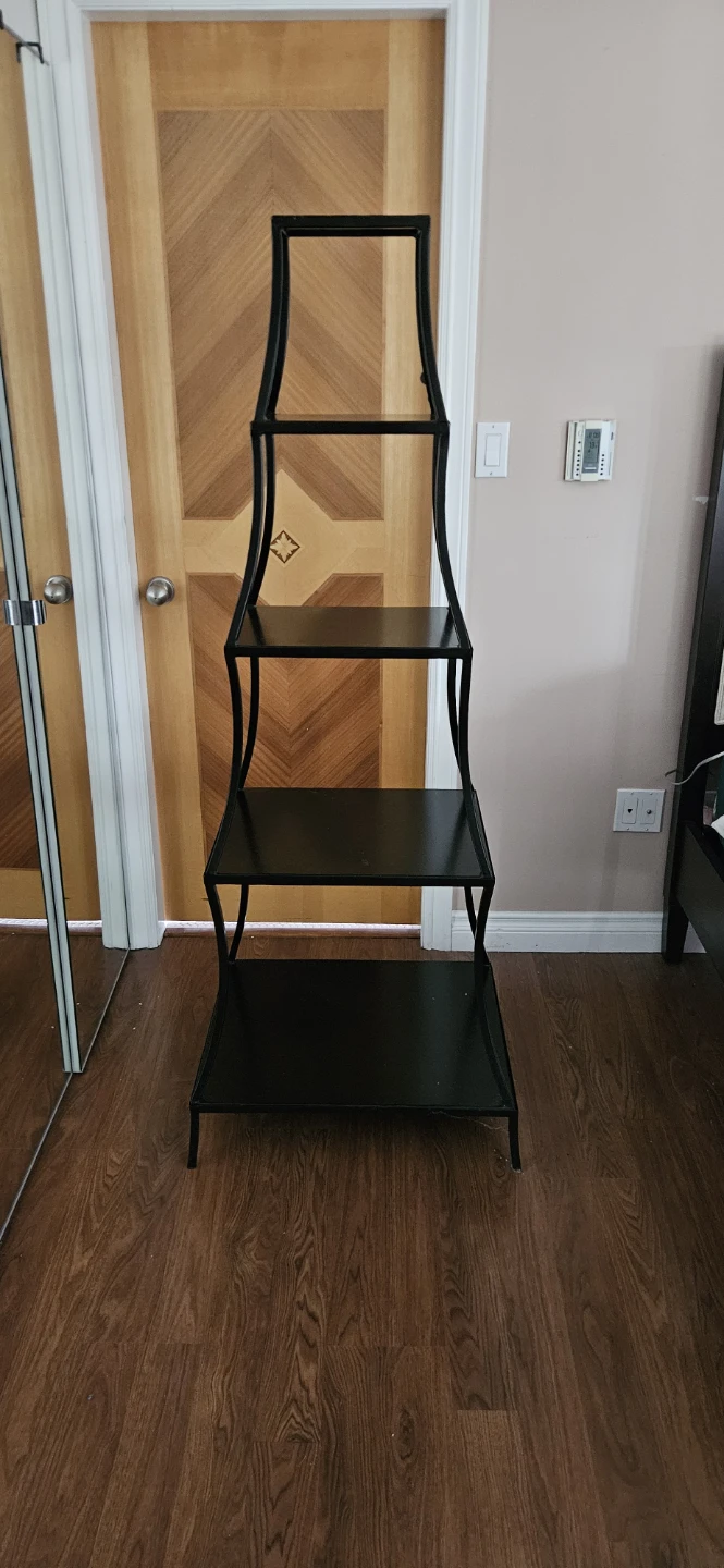 2 Black Metal Tiered Shelf Unit - photo 3