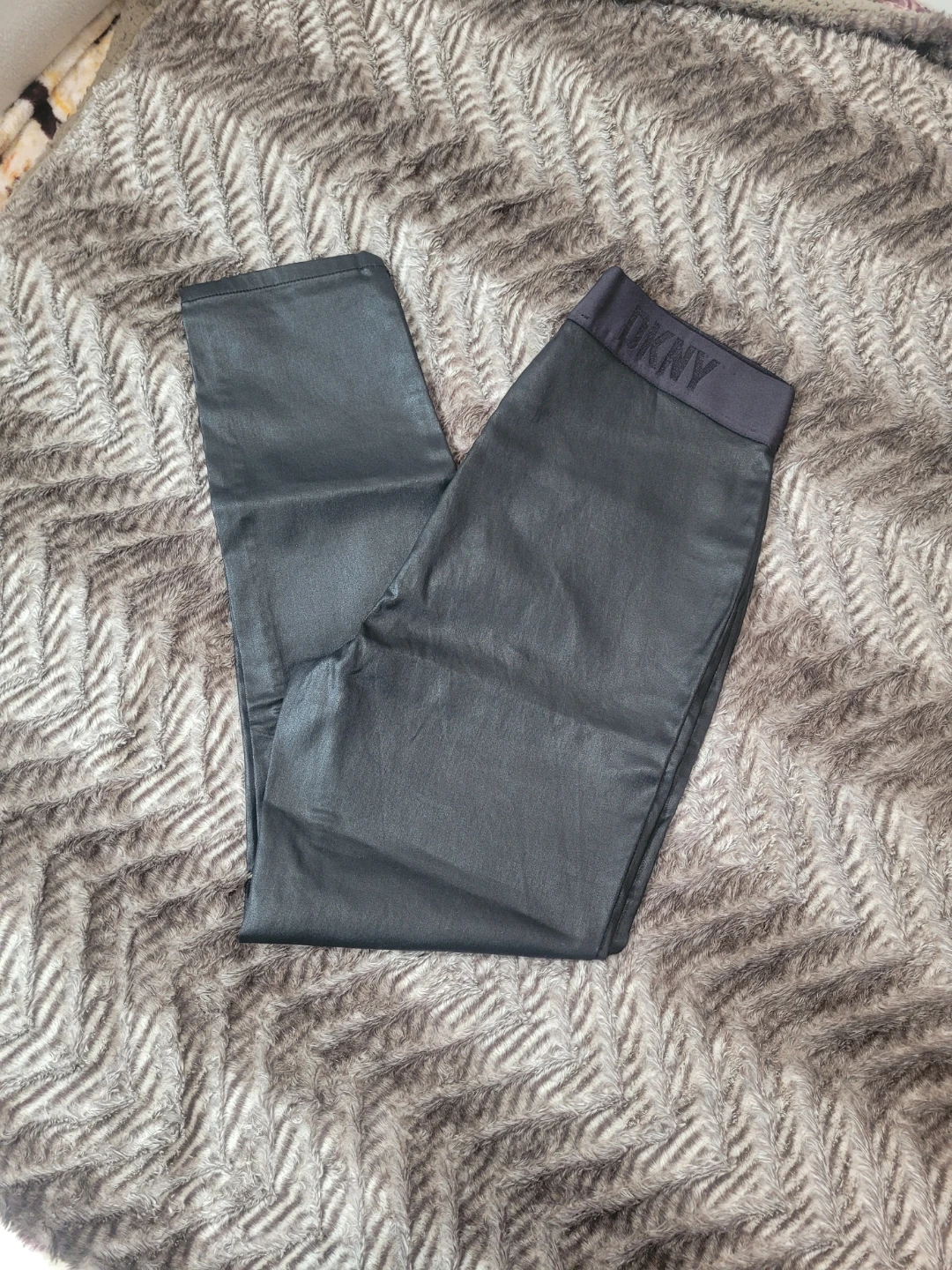 DKNY Black Faux Leather Leggings - photo 2