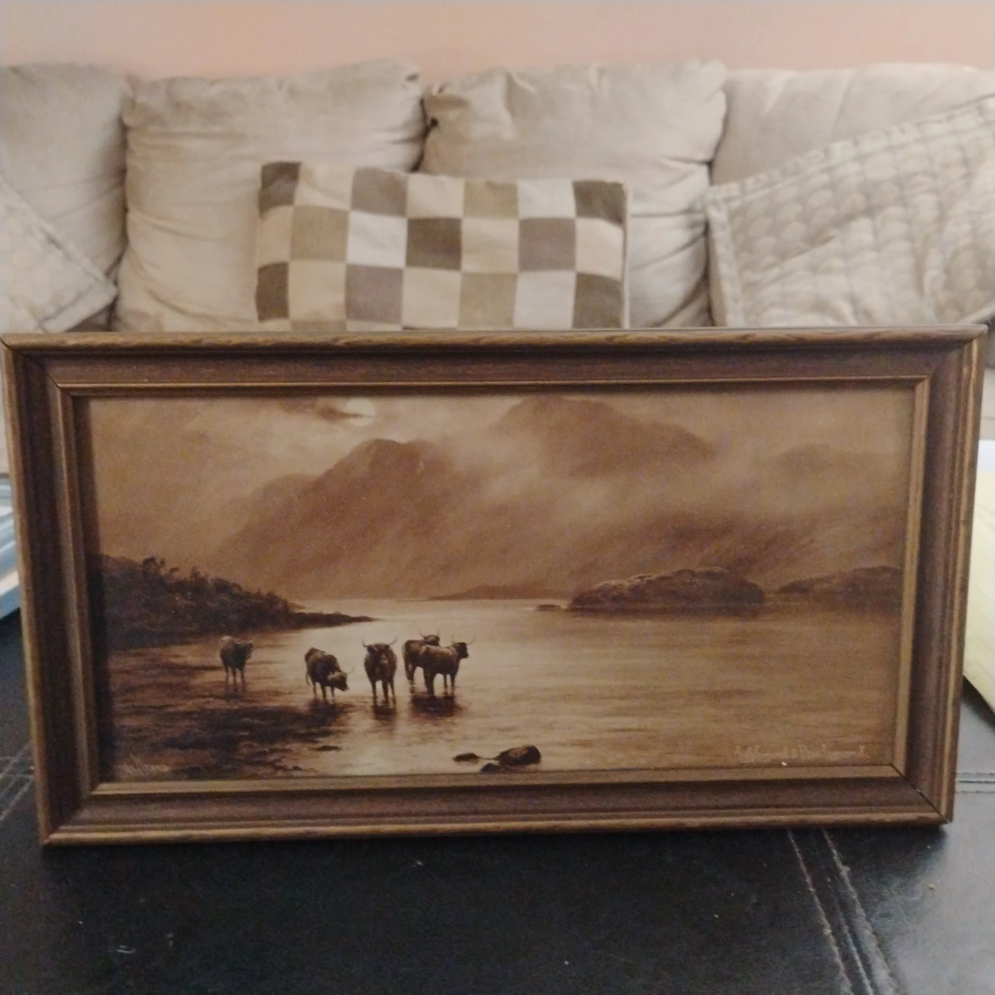 Framed Art Print - Highland Cattle Scene