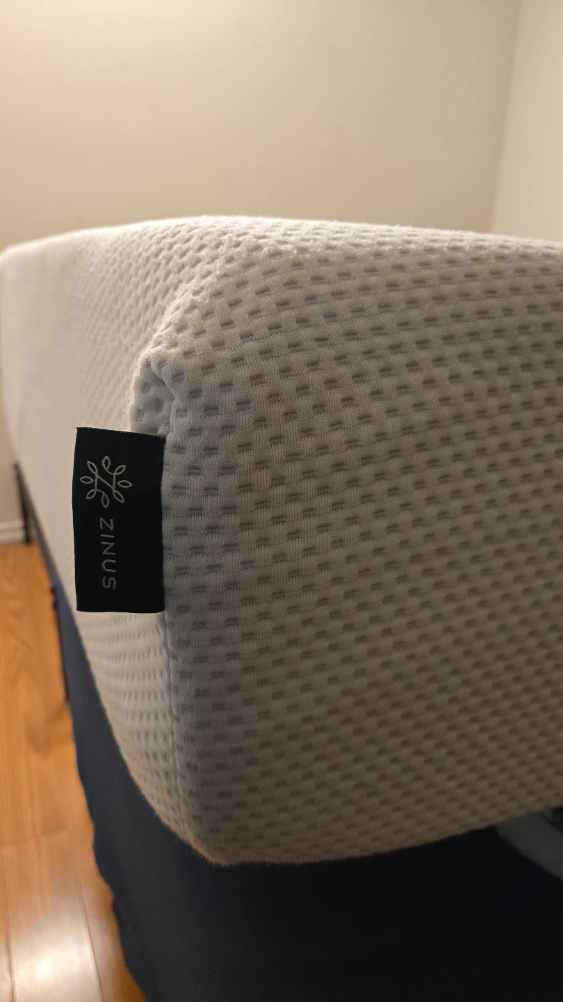 Zinus Twin Mattress with Navy Blue Sheet Set - photo 3