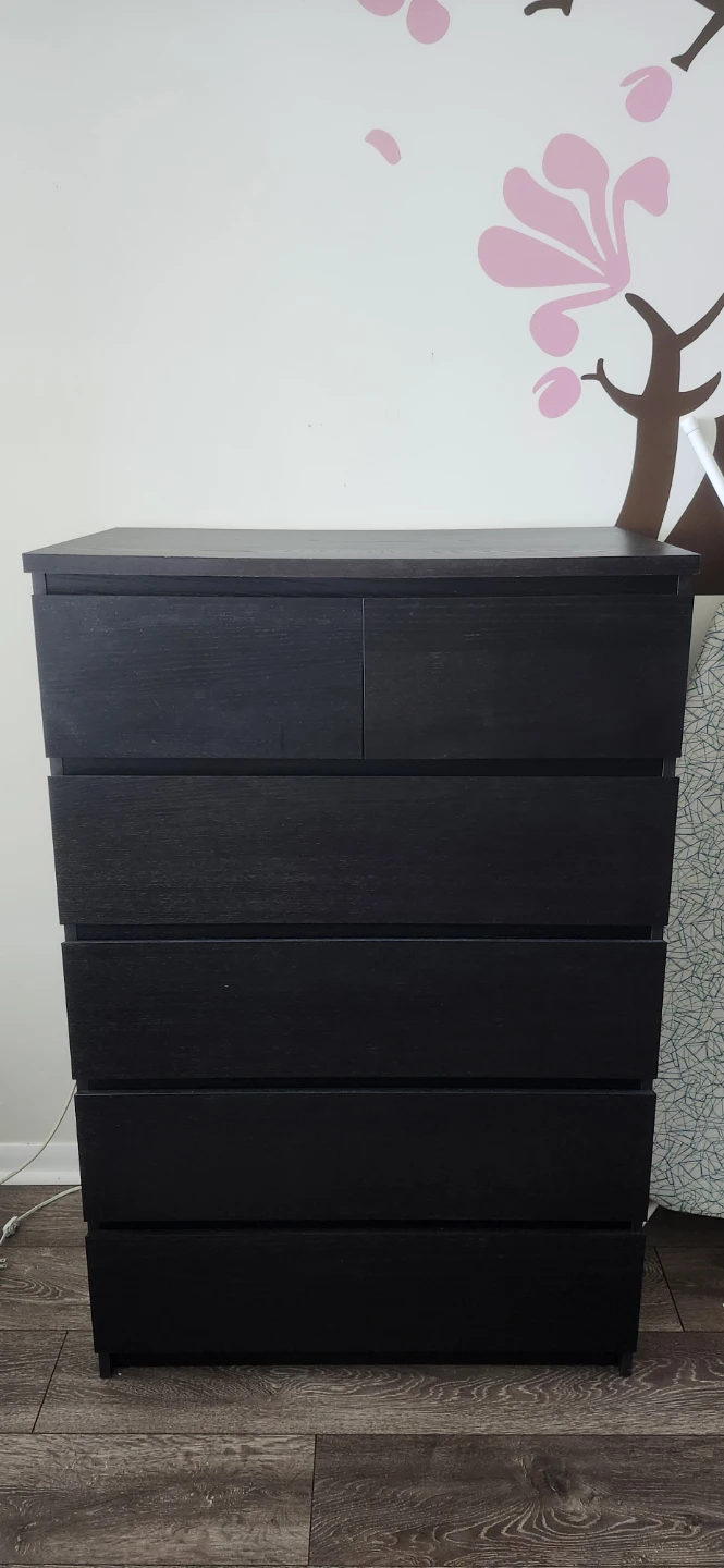 Dark Wood 6-Drawer Dresser IKEA