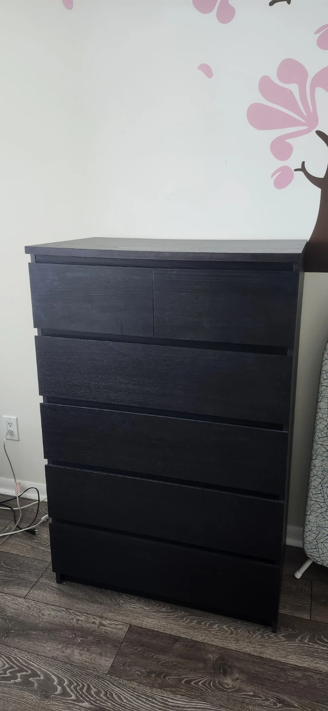 Dark Wood 6-Drawer Dresser IKEA - photo 2