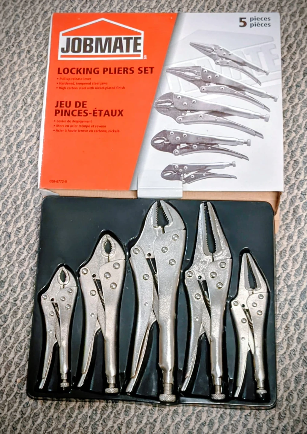 JOBMATE Locking Pliers Set - 5 Pieces 🏆