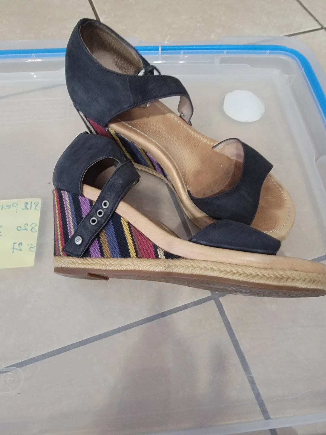 UGG Wedge Sandals - Black Suede - photo 2