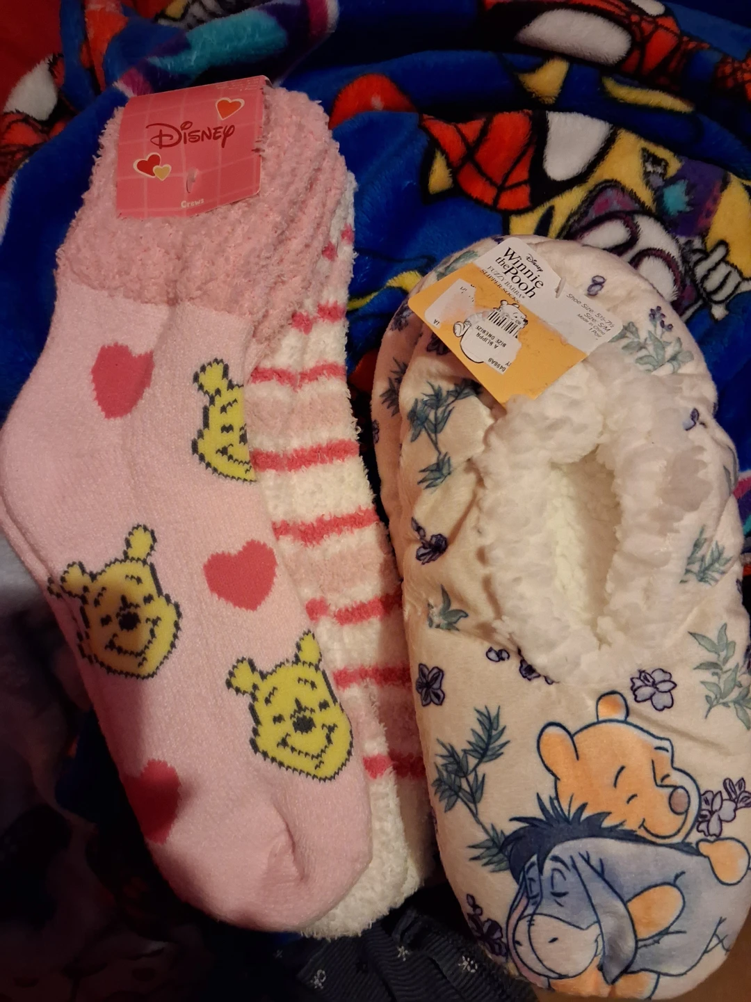 Winnie the Pooh Fuzzy Babba Slipper Socks Set
