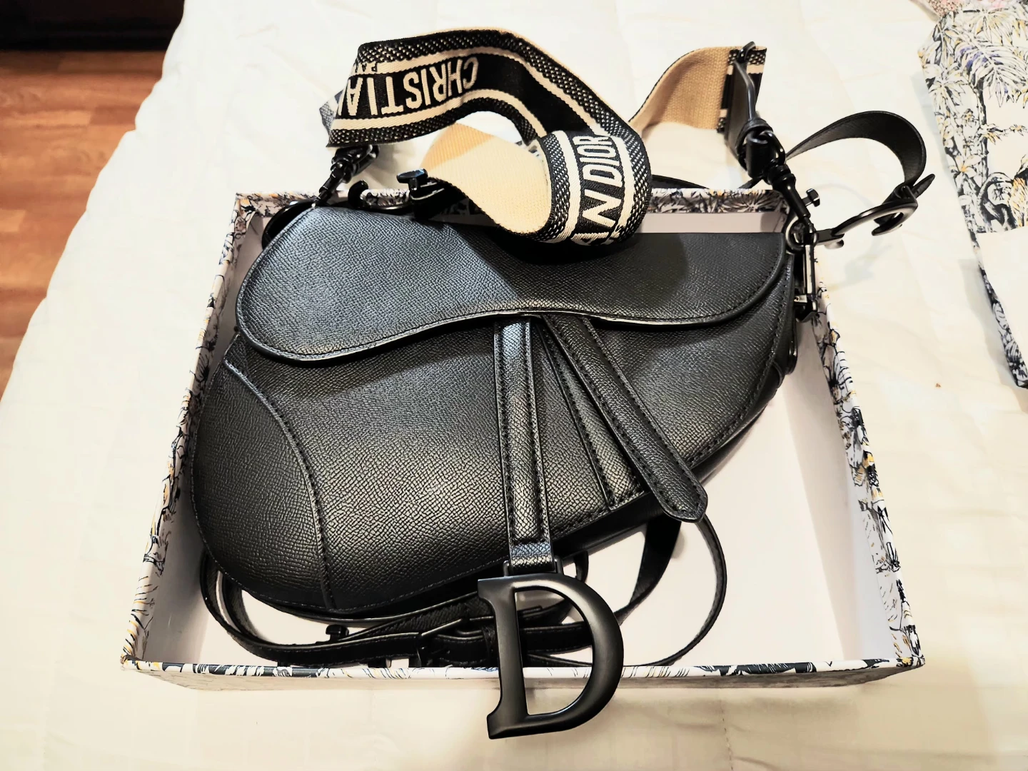 Christian Dior Black Leather Saddle Bag - photo 4