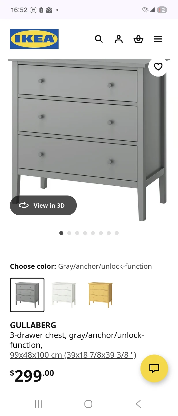 Ikea 3 Drawers Chest - photo 2