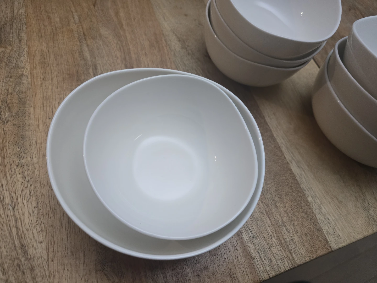 White Wavy Design Rice & Soup Bowl Set (8 Pieces) - photo 2