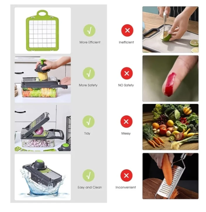 NEW!   16 in 1 Vegetable Chopper Food Slicer - photo 5