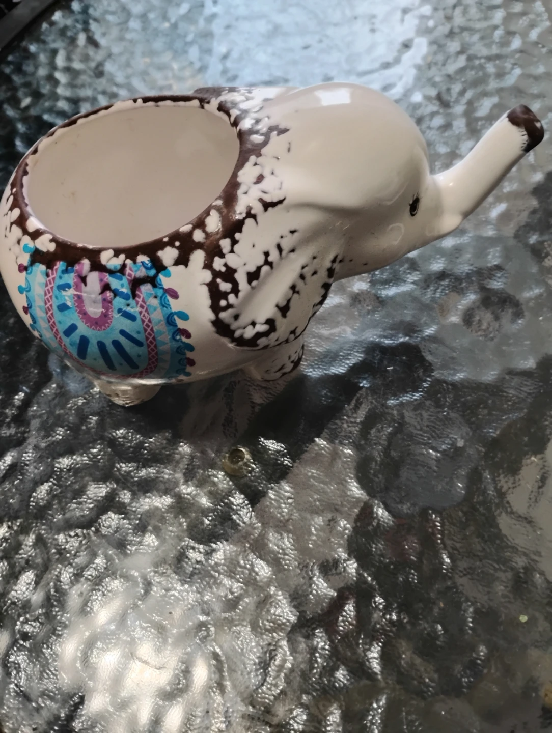 White Elephant Planter Pot