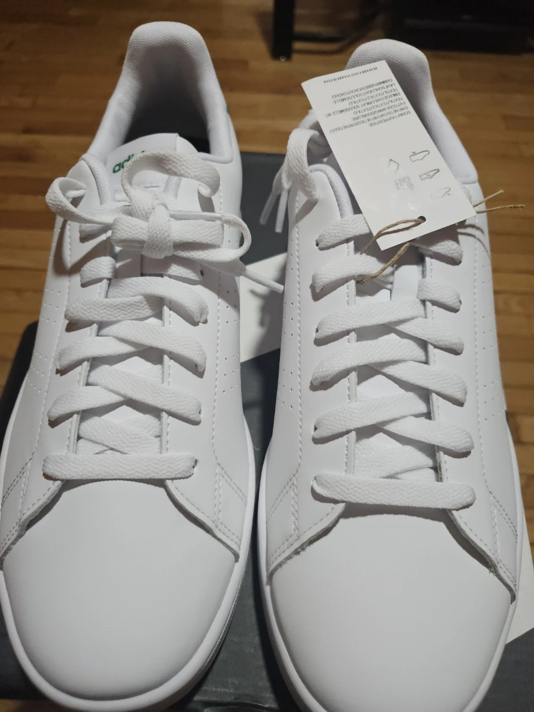 Adidas Advantage Sportswear Sneakers White Green Size 10 - photo 2