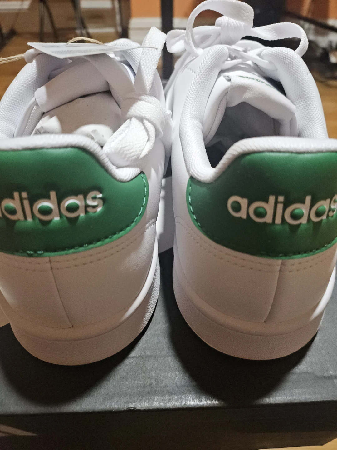 Adidas Advantage Sportswear Sneakers White Green Size 10 - photo 3