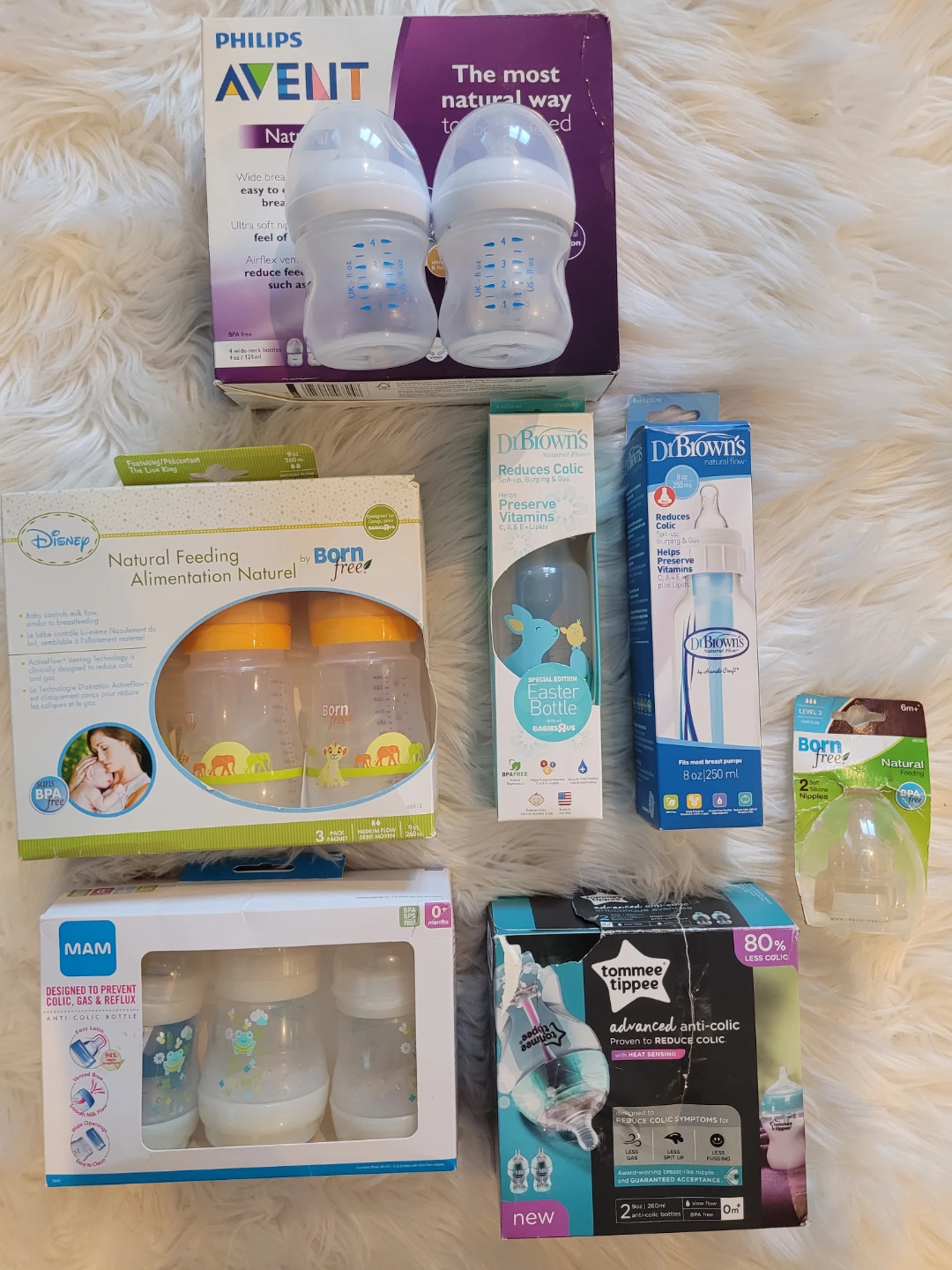 Baby Bottle Philips Avent, Dr. Brown's, Born Free, Tommee Tippee