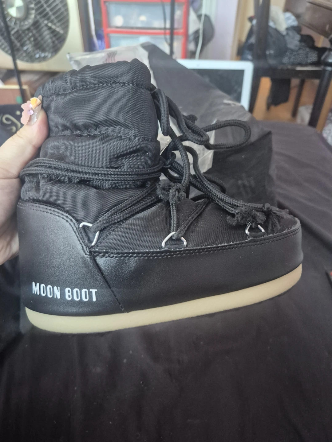 Kids Moon Boot Black Winter Boots 4.5