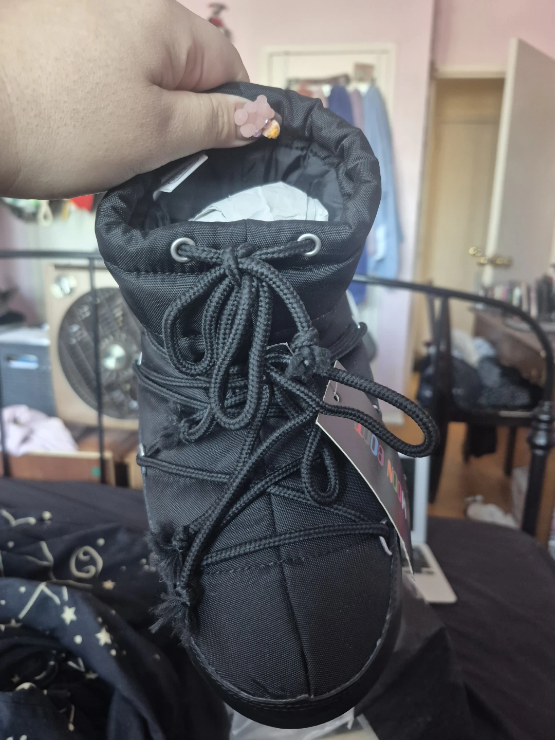 Kids Moon Boot Black Winter Boots 4.5 - photo 2