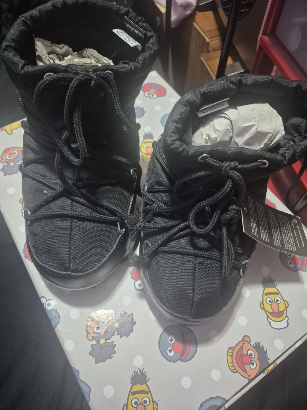 Kids Moon Boot Black Winter Boots 4.5 - photo 5