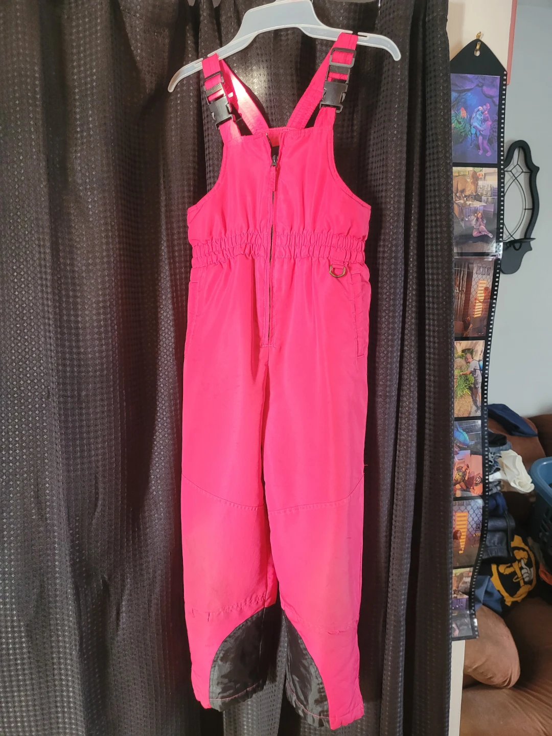 Faded Glory Pink Snow Bib Overalls Size M (7-8)
