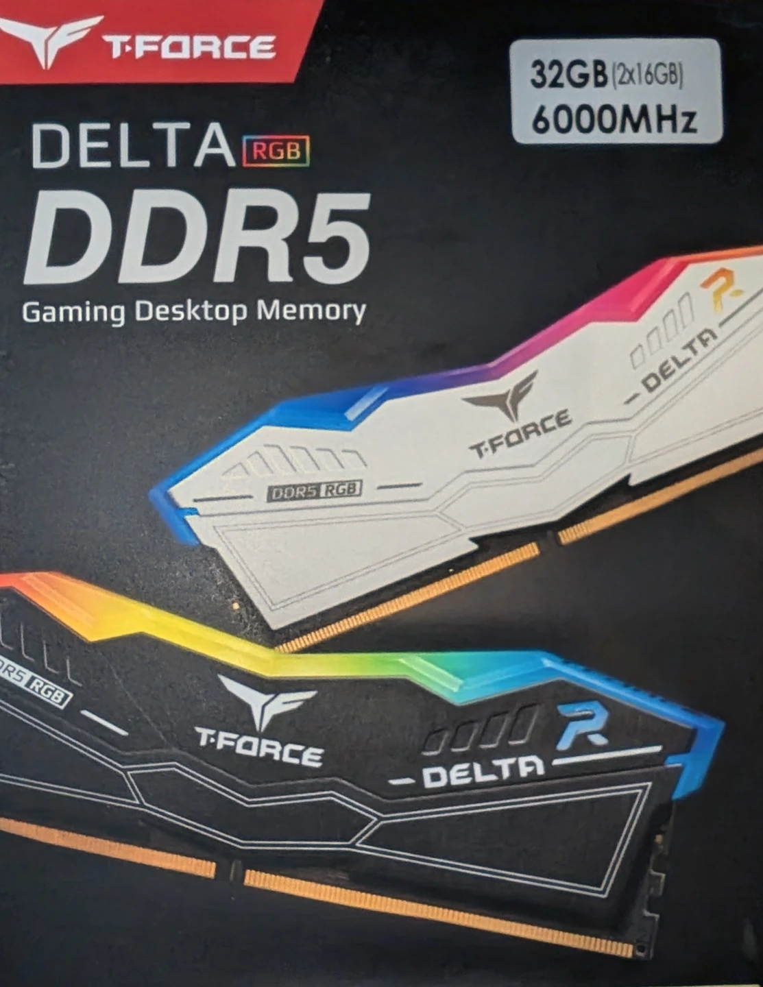 TeamGroup T-Force Delta RGB DDR5 32GB 6000MHz CL30 Black - New