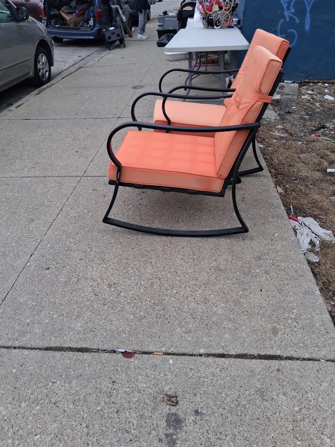 Orange Outdoor Rocking Chairs (Set of 2) - photo 4