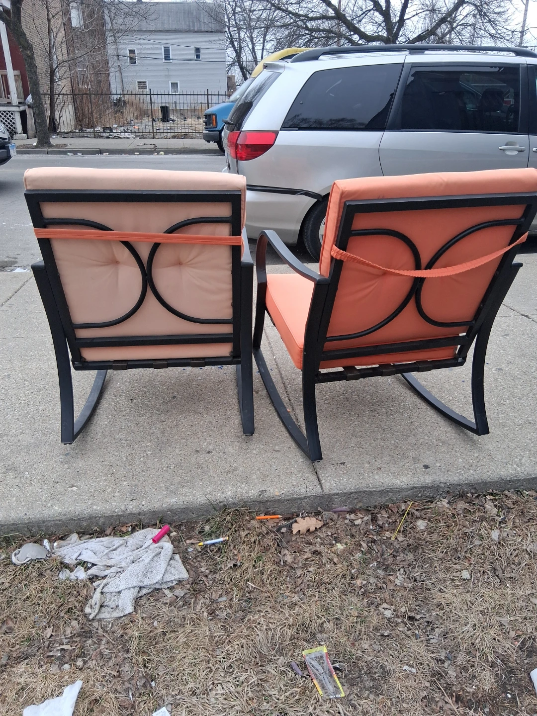 Orange Outdoor Rocking Chairs (Set of 2) - photo 5