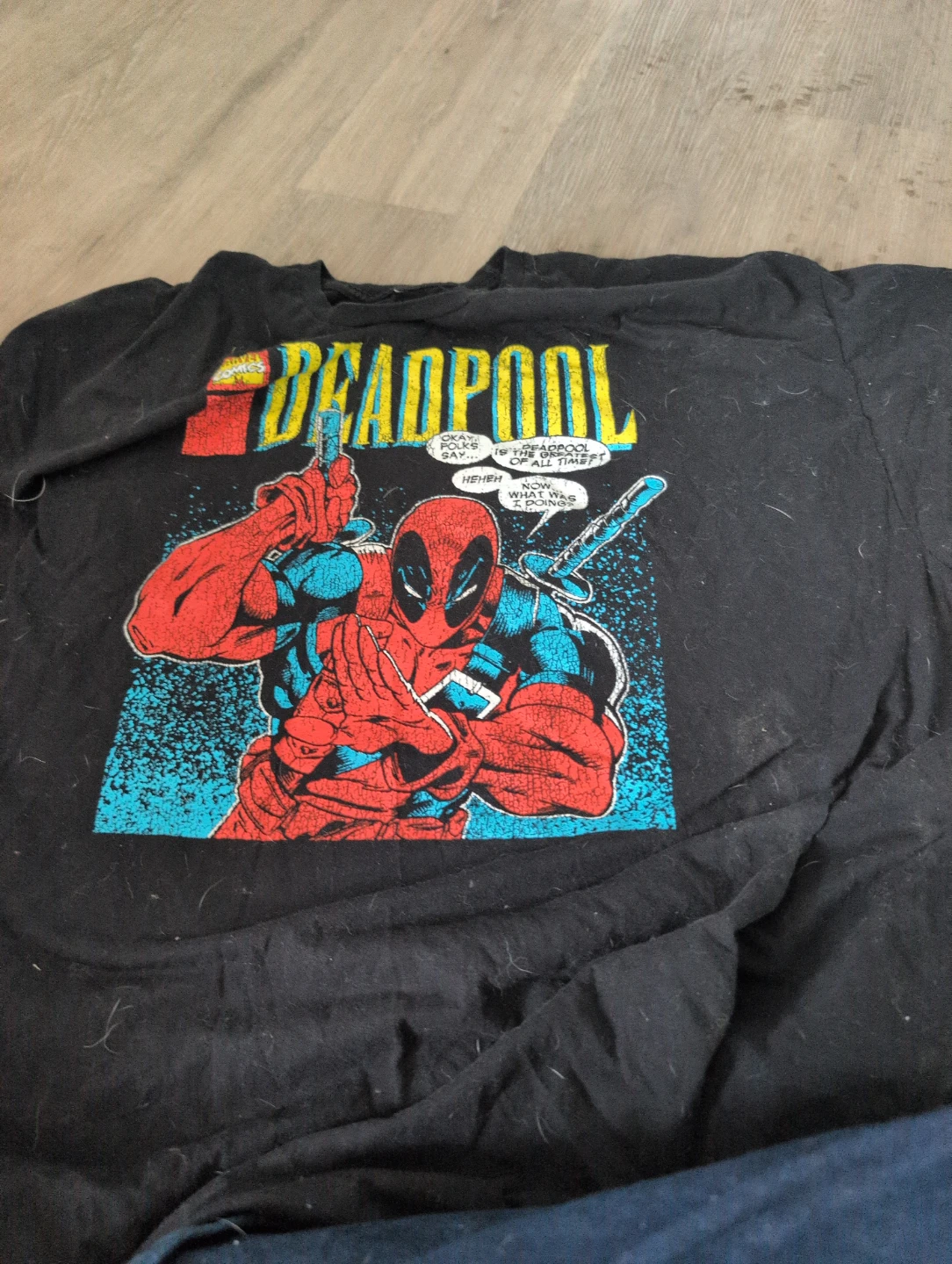 Black Deadpool Comic T-Shirt