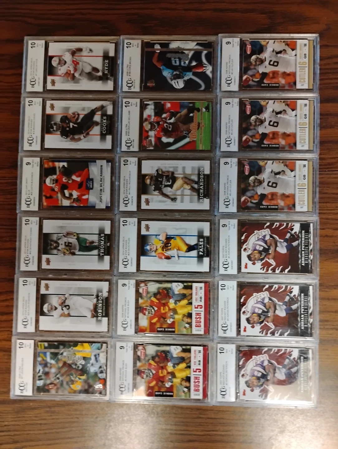 Collection of Graded NFL Rookie Football Cards