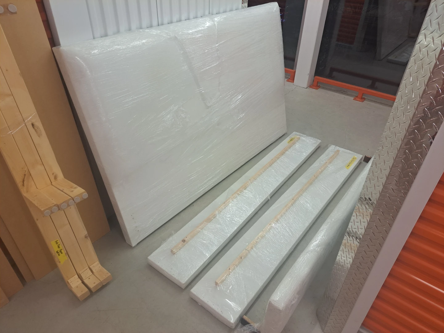 White Soft King Bed Frame - photo 2