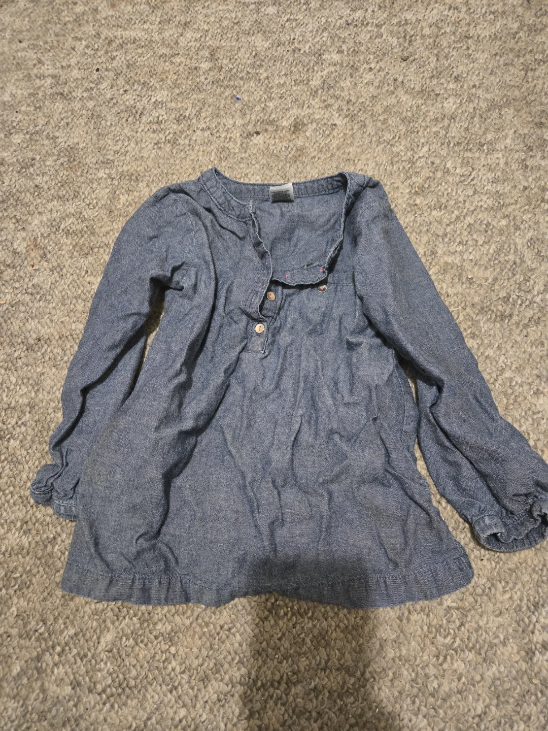 Denim Long Sleeve Top